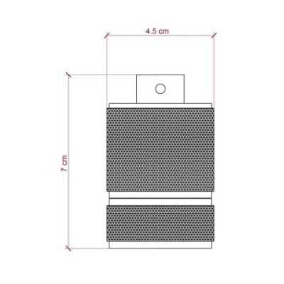 Portalâmpada dourada em latão acetinado E27 de design
