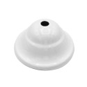 Suporte metálico de cor branca clássico de 90mm com uma saída.