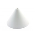 Suporte de plástico cónico de 125mm branco com uma saída.