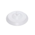 Suporte metálico clássico branco de 120mm de diâmetro com uma saída.