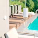 Portalâmpadas decorativo branco especial para exteriores IP65
