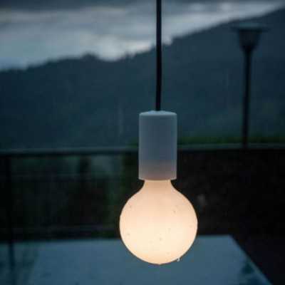 Portalâmpadas decorativo branco especial para exteriores IP65