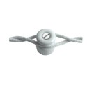 Isolador de porcelana grande bege para cabo torcido