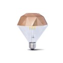 Lâmpada LED de prisma com cúpula na cor cobre 10W 2700K