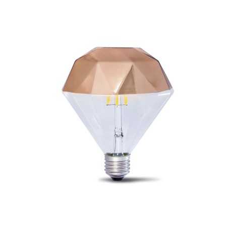 Lâmpada LED de prisma com cúpula na cor cobre 10W 2700K