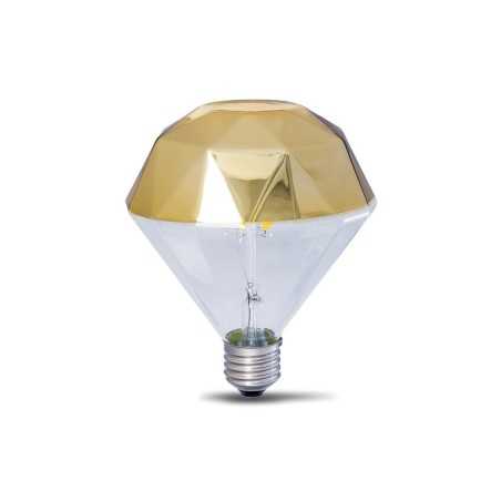 Lâmpada LED de prisma com cúpula dourada 10W 2700K