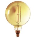 Lâmpada decorativa gigante 8W E27 de cristal âmbar 200mm