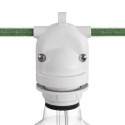Soquete de festão branco IP65 para cabo têxtil