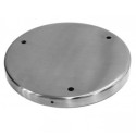 Suporte de metal em aço fosco com 250mm de diâmetro e três saídas.