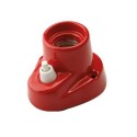 Aplique porcelana retro color rojo com interruptor incluído