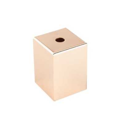 Cúpula decorativa metálica quadrada E27 cor cobre