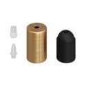 Conjunto de suportes de lâmpadas com cobertura metálica de rosca E27.