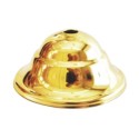 Suporte metálico dourado brilhante, diâmetro clássico de 90mm.