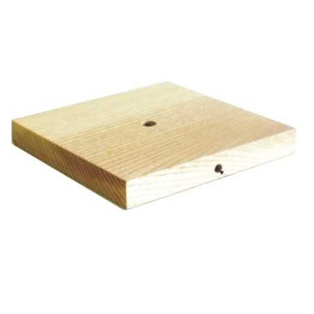 Base de madeira de 140mm de diâmetro quadrado para lâmpadas