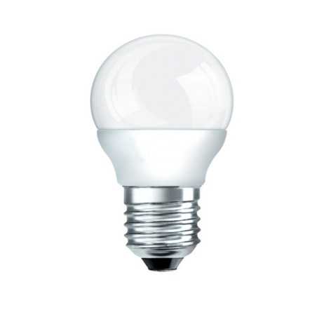 Lâmpada LED esférica com rosca E27 de 6W em várias tonalidades.