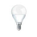 Lâmpada LED esférica com rosca E14 de 6W em várias tonalidades.