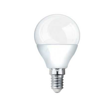 Lâmpada LED esférica com rosca E14 de 6W em várias tonalidades.