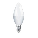 Lâmpada vela LED opal rosca E14 7W em várias tonalidades.