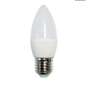 Lâmpada vela LED opal rosca E27 5W em várias tonalidades.