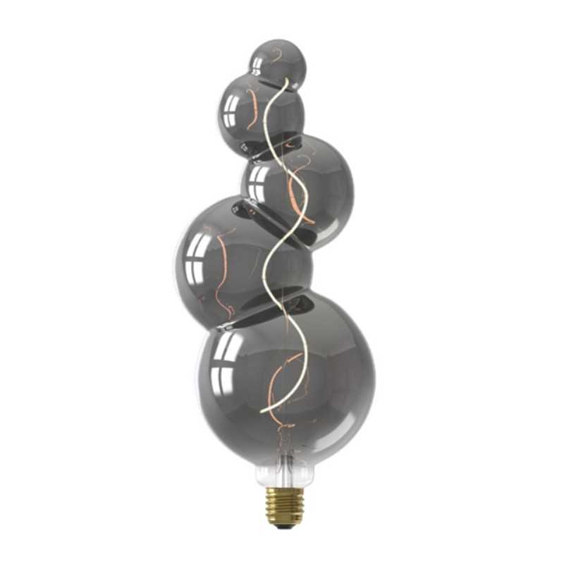 Lâmpada LED bolhas 4W fumê 2200K E27 125mm x 325mm