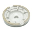 Florão de teto em porcelana com gravura retrô de 71mm
