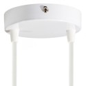 Suporte metálico branco de 120mm de diâmetro e duas saídas.