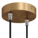 Suporte de metal de latão com 120mm de diâmetro e duas saídas.
