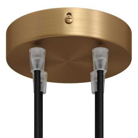 Suporte de metal em latão com 120mm de diâmetro e quatro saídas.