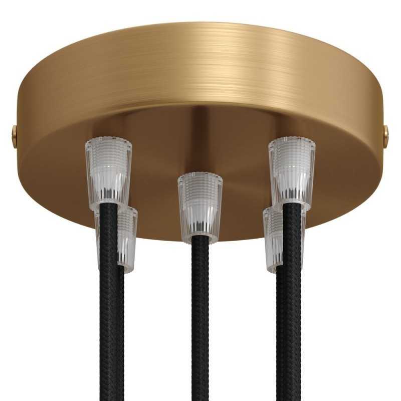 Suporte de metal em latão com 120mm de diâmetro e cinco saídas.