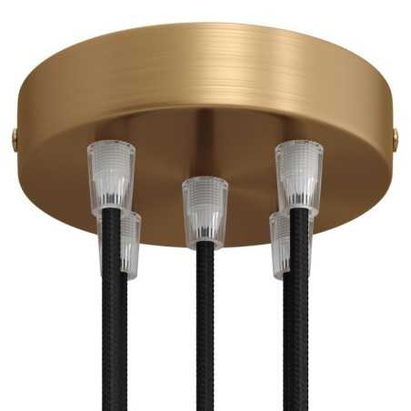 Suporte de metal em latão com 120mm de diâmetro e cinco saídas.