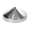 Suporte de metal cromado brilhante de 90mm cônico com uma saída.