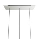 Suporte metálico branco 675mm x 225mm com 3 furos.