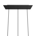 Suporte metálico preto 675mm x 225mm com 3 furos.