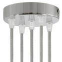 Suporte de metal cromado com 120mm de diâmetro e cinco.