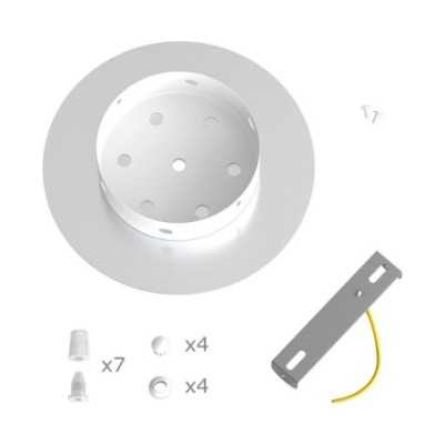 Suporte metálico cor mostarda de 200mm com 7 furos.