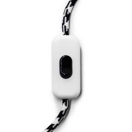 Interruptor de passagem preto e branco para lâmpadas
