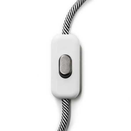Interruptor de passagem branco e titânio para lâmpadas