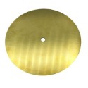 Disco decorativo de latão com 150mm de diâmetro x 1mm.