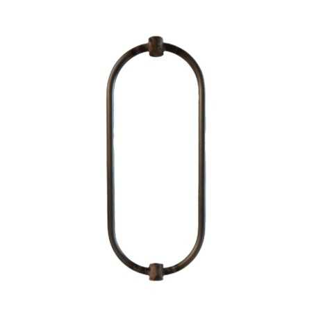 Estrutura em forma ovalada com 700mm de altura x 245mm de largura.
