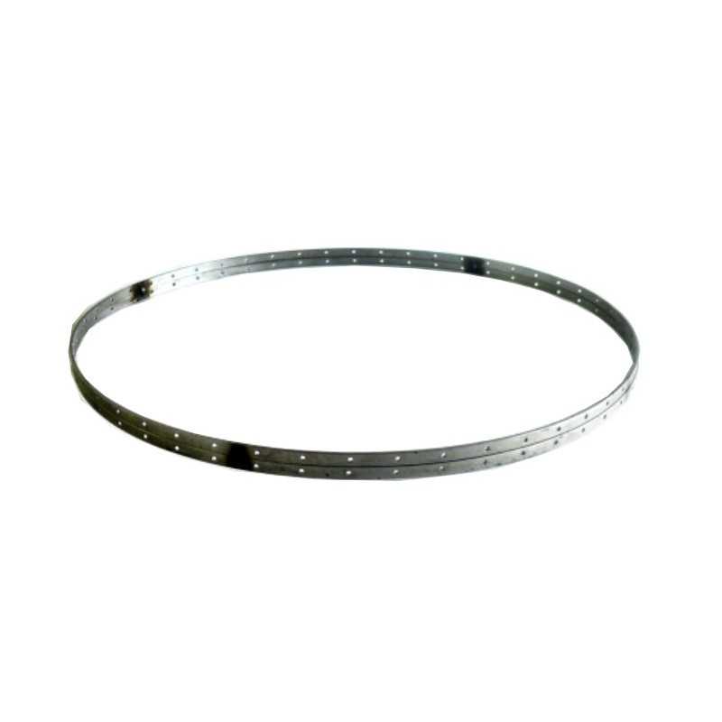 Aro de estrutura de 220mm em ferro bruto com 72 furos.