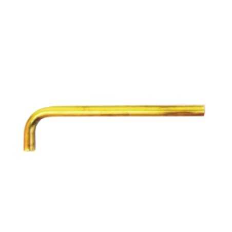 Tubo de 12mm em forma de L, roscado internamente, com dimensões de 400mm x 50mm.