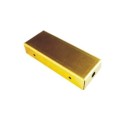 Suporte metálico latonado 130mm x 50mm x 26mm