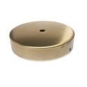 Suporte latonado de 120 mm de diâmetro x 15 mm e uma saída.