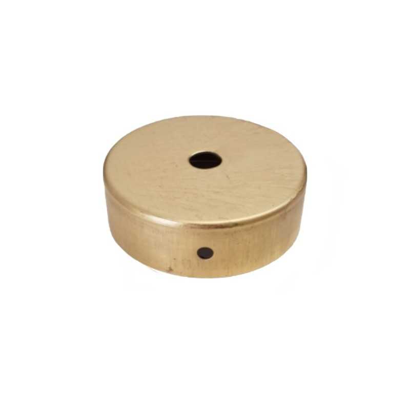 Suporte de latão com 65mm x 20mm de diâmetro e uma saída.