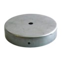 Suporte de ferro com 120mm de diâmetro x 15mm e uma saída.