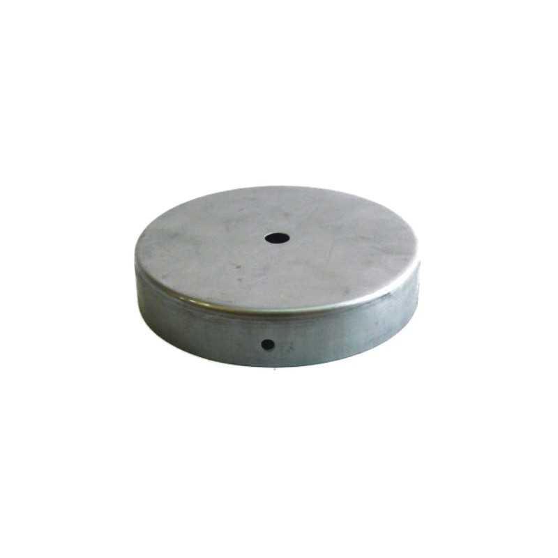 Suporte de ferro com 120mm de diâmetro x 15mm e uma saída.