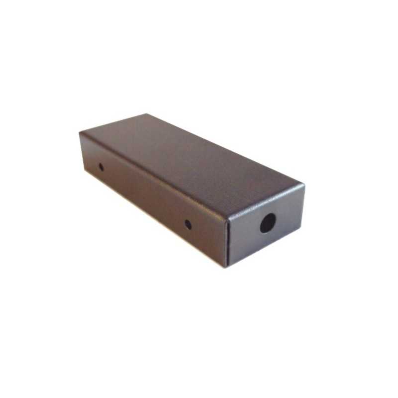 Suporte metálico de cor preta 130mm x 50mm x 26mm