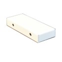 Suporte metálico na cor branca 130mm x 50mm x 26mm