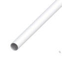 Tubo de metal branco sem rosca, com diâmetro de 12mm e comprimento de 50mm.