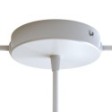Suporte brilhante branco de 120mm de diâmetro com 1 saída e 2 laterais.